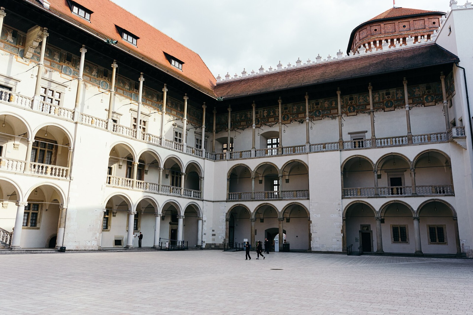 The Renaissance arcaded courtyard of Wawel Royal Castle