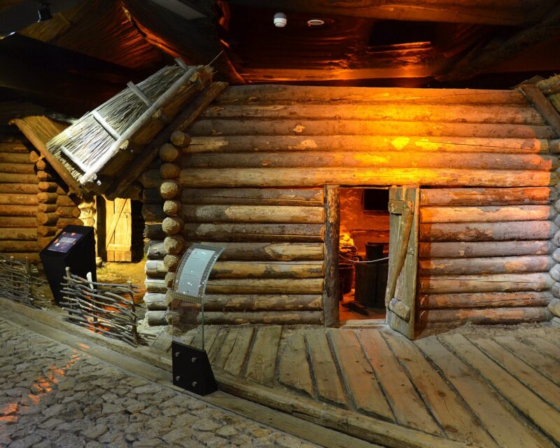 Excavated medieval remains in the Rynek Underground