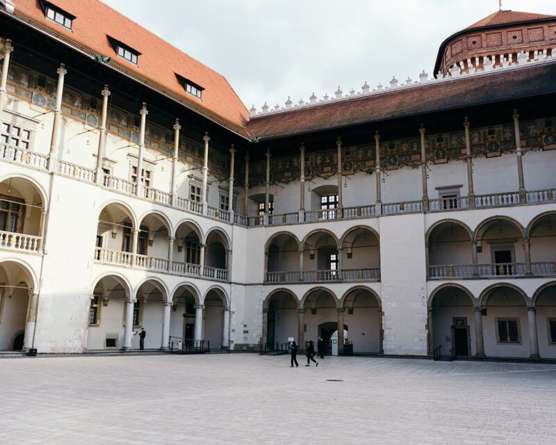 The arcaded Renaissance courtyard of Wawel Castle