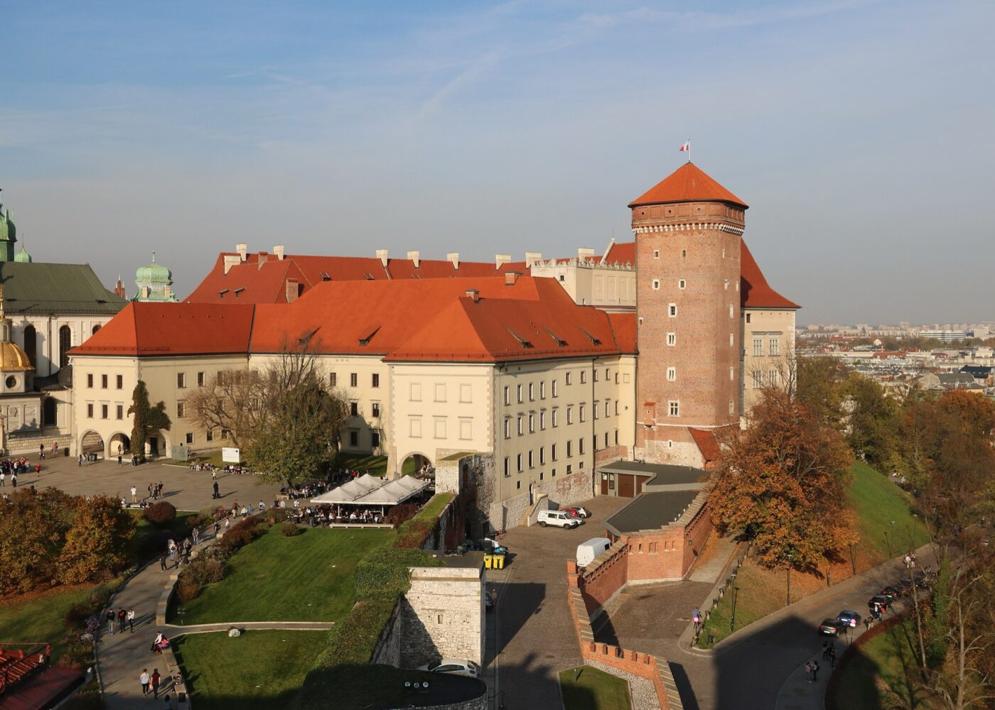 Wawel Royal Castle seen from the Sandomierz Tower