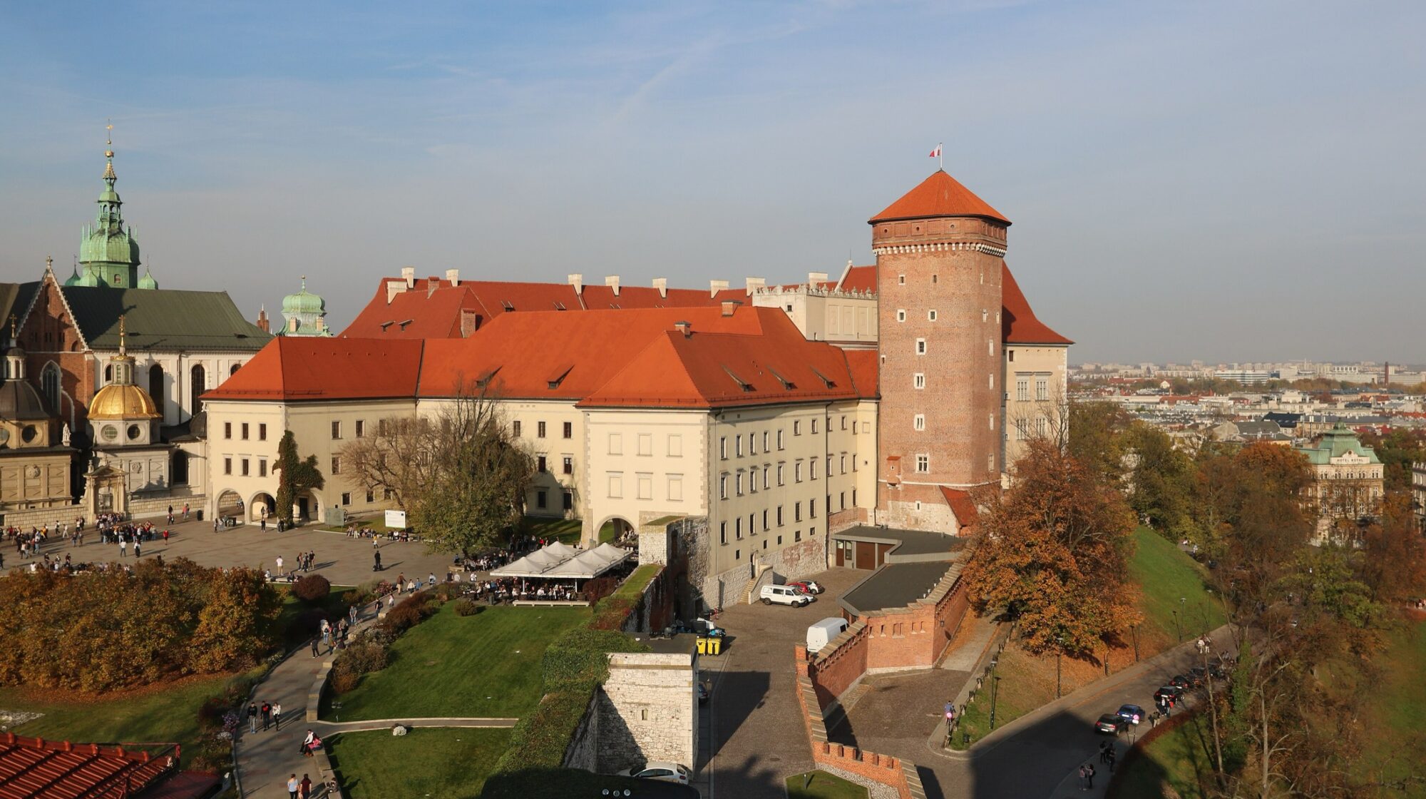 Wawel Royal Castle seen from the Sandomierz Tower